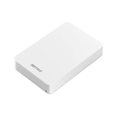 BUFFALO USB 3.2(Gen 1)対応 耐衝撃ポータブルHDD 4TB-ホワイト [HD-PGF4.0U3-GWHA]
