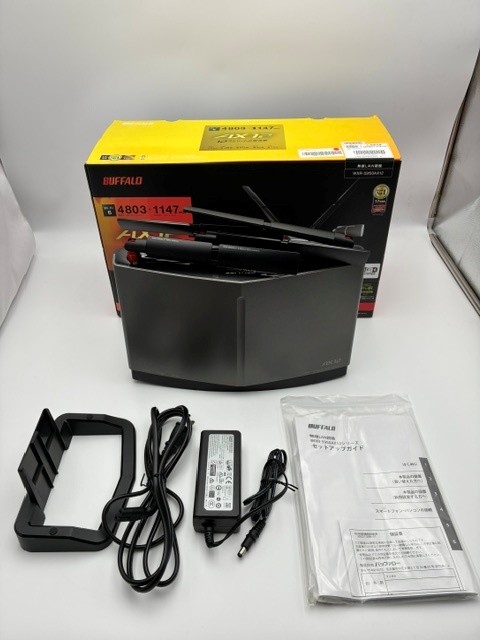 【店頭展示使用品】BUFFALO Wi-Fi 6(11ax)対応Wi-Fiルーター 4803+1147Mbps AirStation WXR-5950AX12 [チタニウムグレー]（メーカー保証付き）