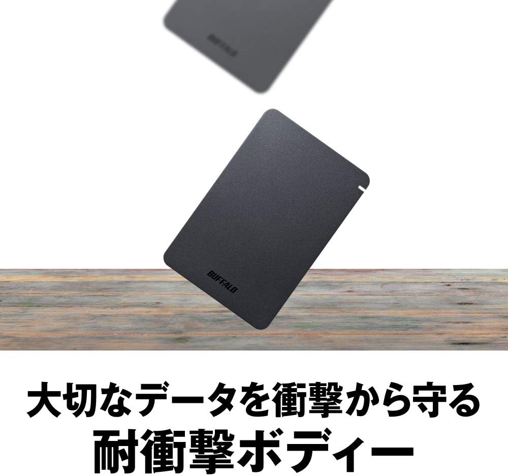 BUFFALO 耐衝撃ポータブルHDD 5TB-ブラック [HD-PGF5.0U3-GBKA]