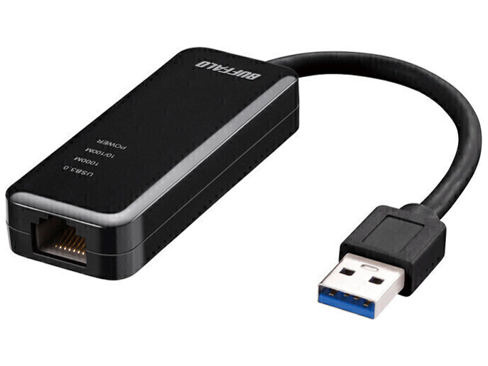 BUFFALO Giga対応 Type-A USB 3.2 (Gen1)用 LANアダプター LUA5-U3-AGTE-BK [ブラック]