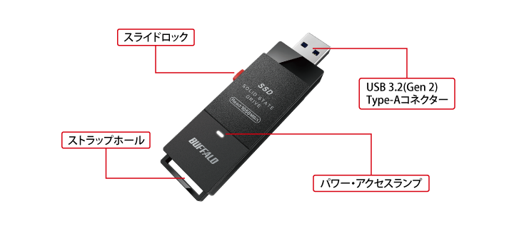 BUFFALO SSD-SCH2.0U3-BA [ブラック]