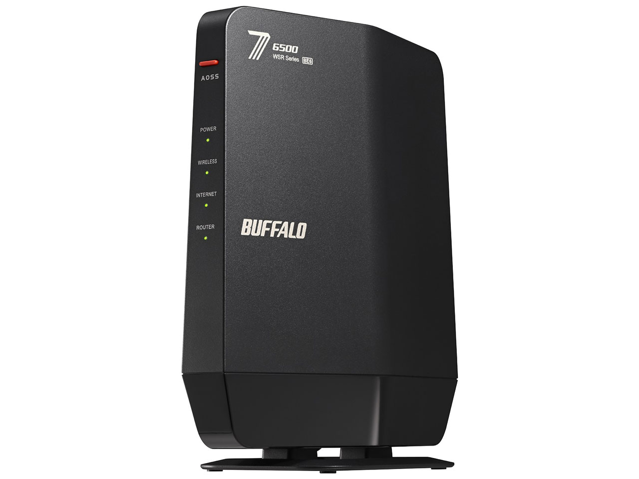 BUFFALO Wi-Fi 7(11be)対応デュアルバンドWi-Fiルーター 5764+688Mbps AirStation WSR6500BE6P-BK [ブラック]