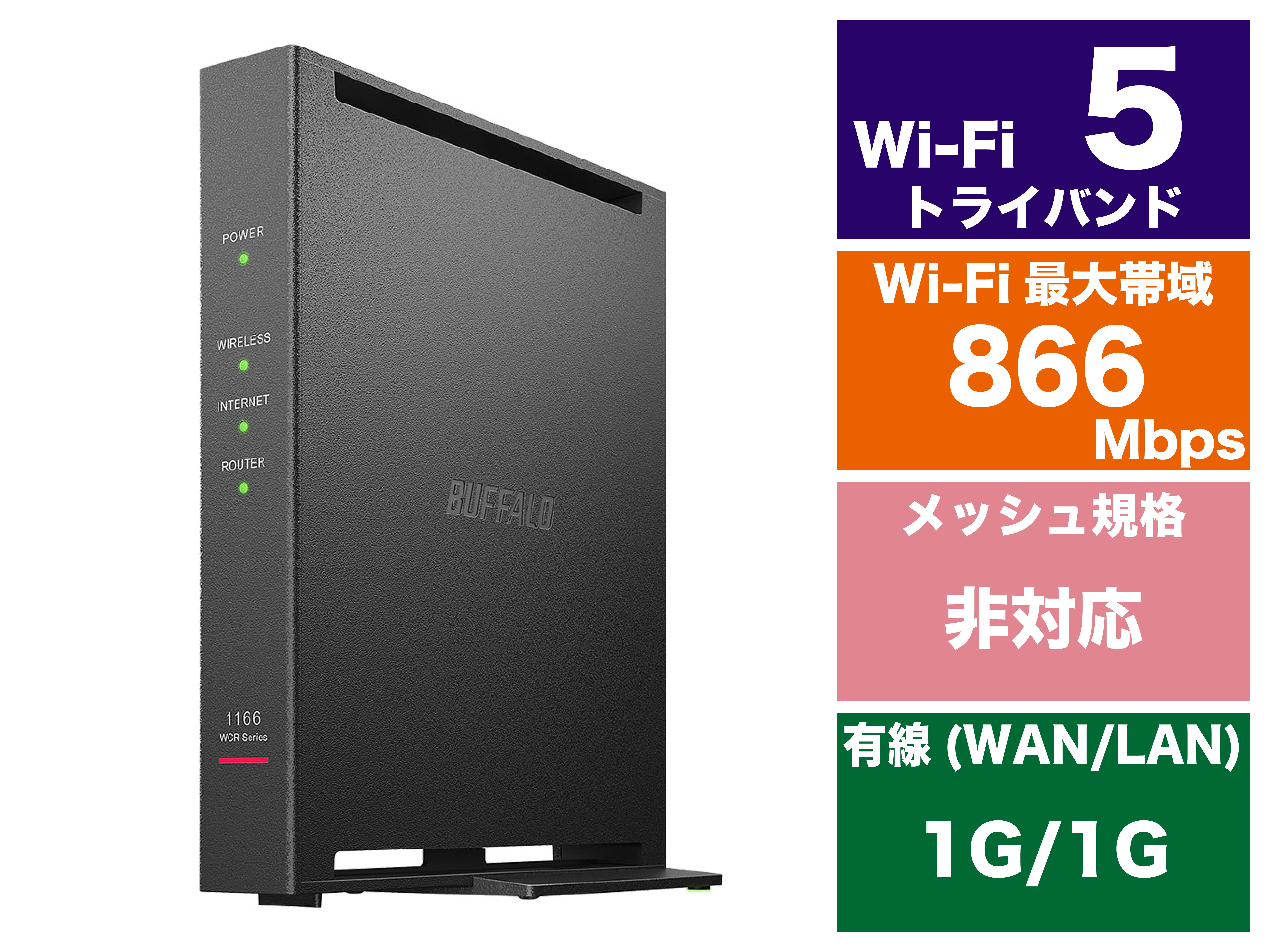 BUFFALO AirStation WCR-1166DHPL [ブラック]
