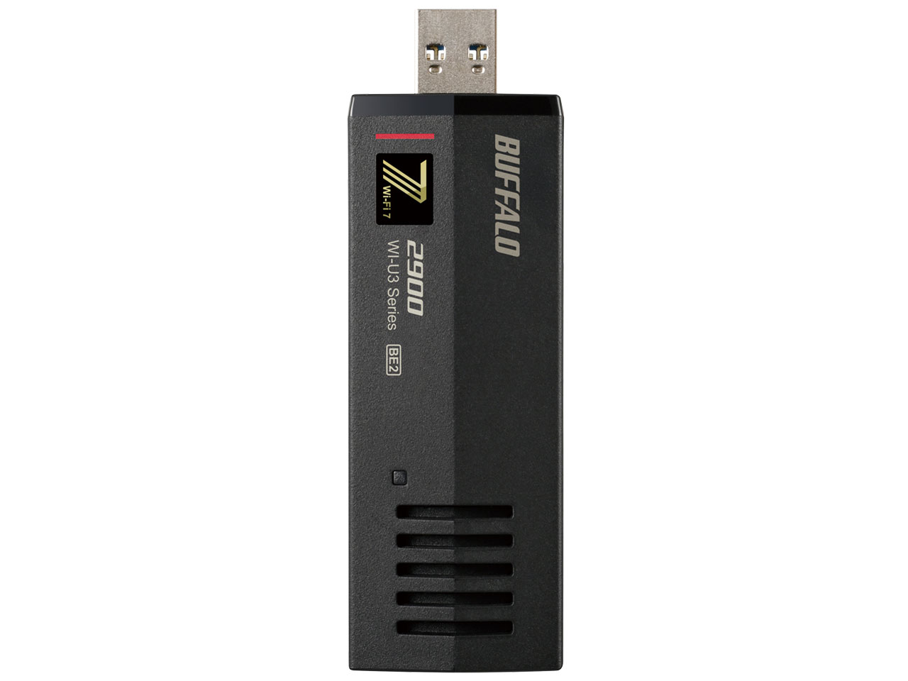 BUFFALO Wi-Fiアダプター Wi-Fi 7(11be) 対応 2882/2882/688Mbps USB3.2(Gen1)/2.0用 AirStation CDレスインストール対応 AirStation WI-U3-2900BE2 [ブラック]
