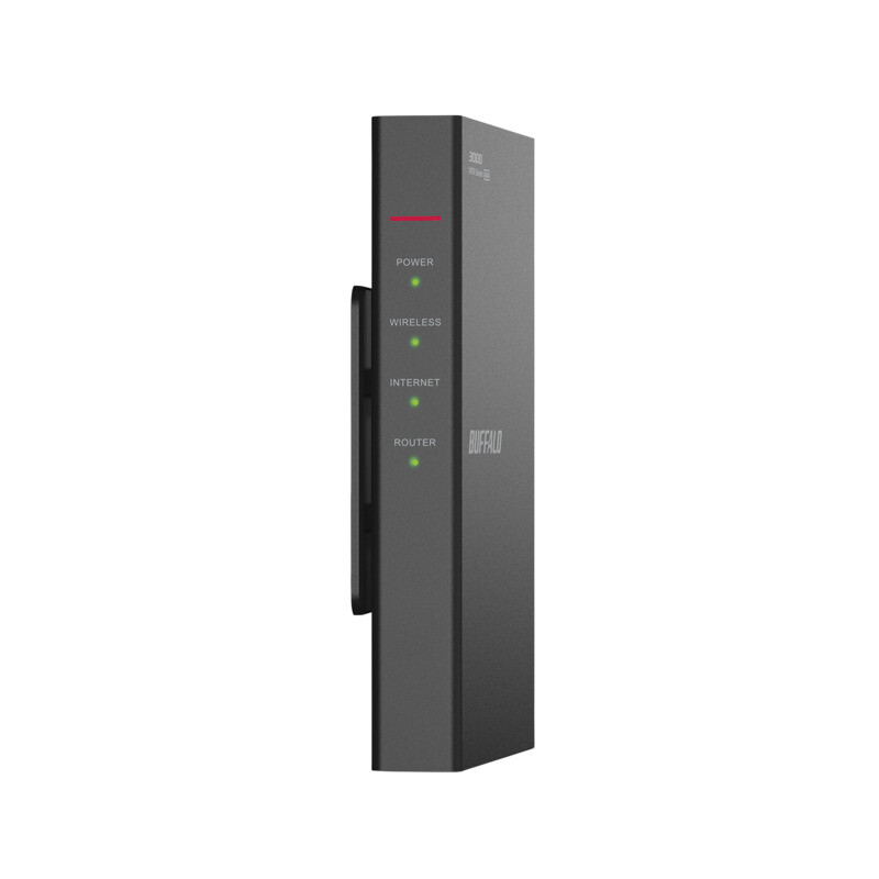 BUFFALO Wi-Fi 6(11ax)対応Wi-Fiルーター 2401+573Mbps AirStation ブラック [WSR-3000AX4L]