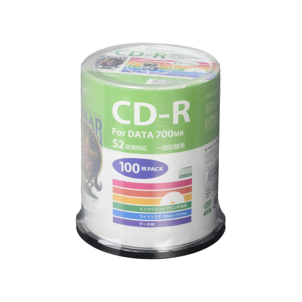 磁気研究所 52倍速対応データ用CD-Rメディア 100枚スピンドル  [HDCR80GP100]