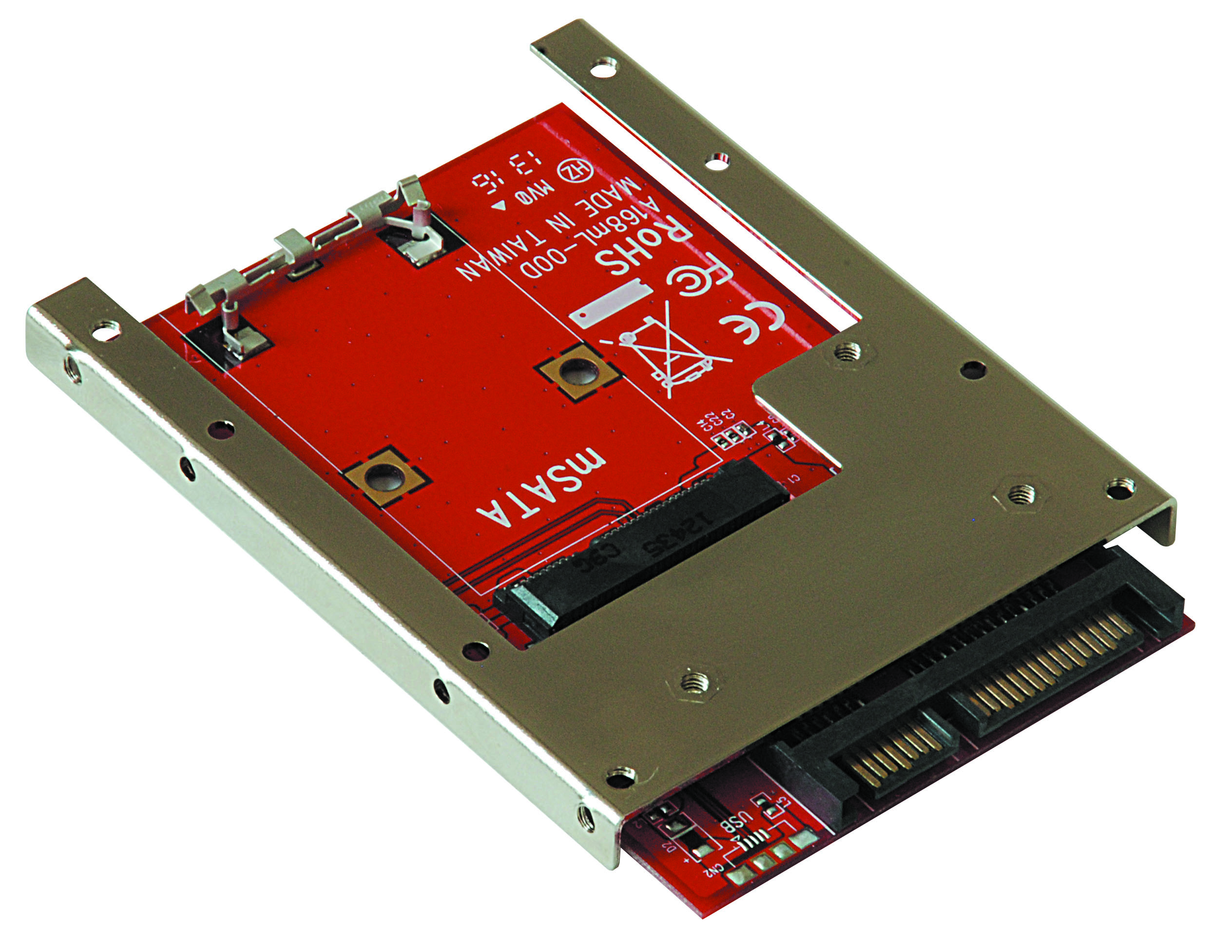 玄人志向mSATA SSD￫2.5型SATA SSD変換基板 KRHK-MSATA/S7