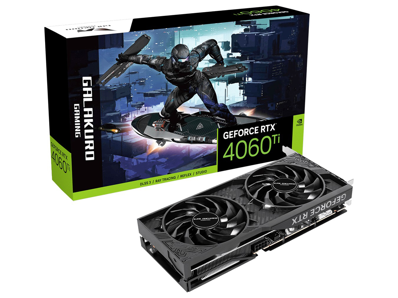 玄人志向 GALAKURO GAMING GG-RTX4060Ti-E8GB/OC/DF [PCIExp 8GB 