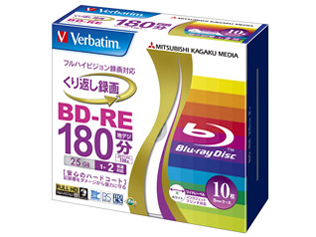 【訳あり品】【箱破損】【未開封・未使用】Verbatim VBE130NP10V1 [BD-RE 2倍速 10枚組]（返品不可商品）