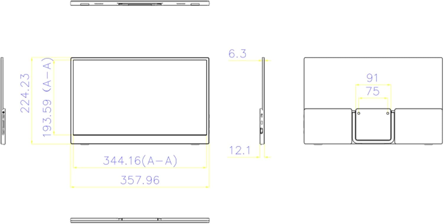 モバイルモニター 15.6インチ IPS FHD USB-C、HDMI接続 ポータブルディスプレイ 薄型 軽量 サブモニター FSID16PMF0TI【3年保証】